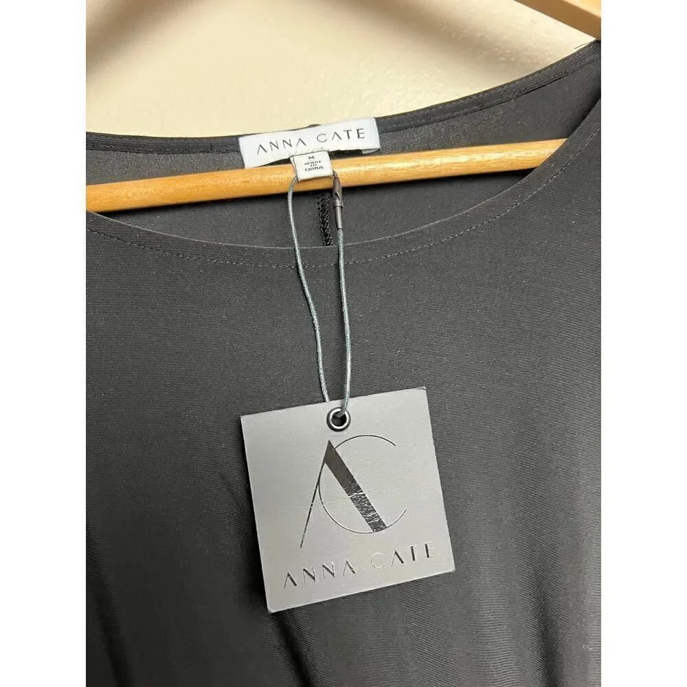 Anna Cate Black Mini Dress NWT Sz. M - Picture 3 of 7